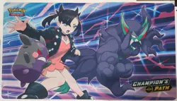 Pokemon Trading Card Game Official Champions Path Play Mat Marnie Morpeko - Image 1