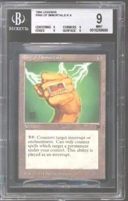 Magic MTG Legends Ring of Immortals BGS 9 (9, 9, 9, 9) QUADS NEAR MINT NM - Image 1