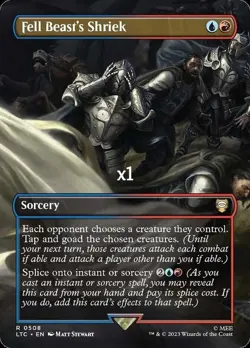 MTG Borderless CMD: LOTR: Tales of Middle-earth LTC Fell Beast's Shriek MINT - Image 1