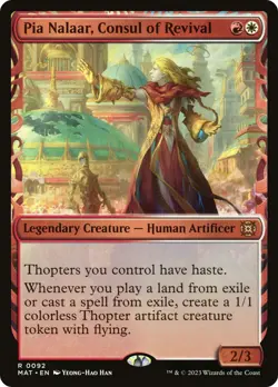 🧙Pia Nalaar, Consul Of Revival R 0092 FOIL MAT March Of The Machines MTG - Image 1