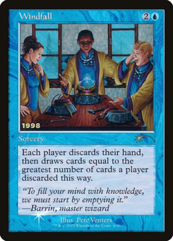 mtg magic Windfall FOIL promo 30 anniversary ENGLISH aubaine - Image 1