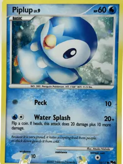 Pokemon TCG Piplup - 15/17 - Pop Series 6 Holo 2007 **LP** - Image 3