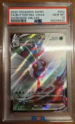 2020 POKEMON SWORD & SHIELD DARKNESS ABLAZE #002 FULL ART/BUTTERFREE VMAX PSA 10 - Image 1