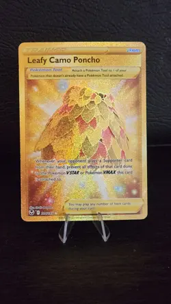 Leafy Camo Poncho 214/195 Secret Rare Pokemon TCG Silver Tempest NM - Image 1