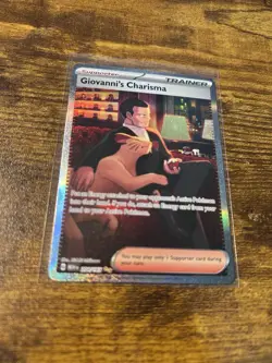 POKEMON TCG Giovanni's Charisma 204/165 Sv: Scarlet & Violet 151 Holo - Image 2
