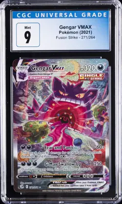2021 POKEMON FUSION STRIKE #271 GENGAR VMAX CGC 9 - Image 1