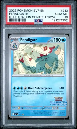 2025 POKEMON SVP PROMO ILLUSTRATION CONTEST 2024 #213 FERALIGATR PSA 10 - Image 1