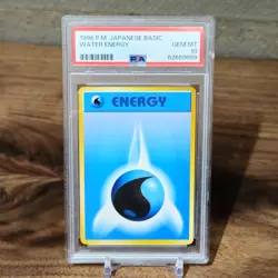 1996 Pokemon Japanese Basic Water Energy PSA 10 Gem Mint - Image 1