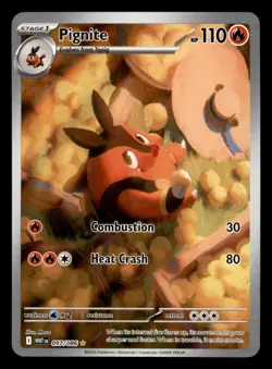 Pokemon Pignite 097/086 SV11W: White Flare Rare Holo Stage 1 110 HP Heat Crash - Image 1