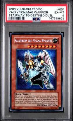 2003 YU-GI-OH! PROMO STAIRWAY TO DESTINED DUEL VALKYRION THE MAGNA WARRIOR PSA 6 - Image 1