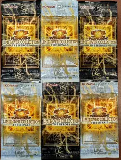 Yu-Gi-Oh 6 sealed packs (3 each set) Limit Over Collection Rivals & Heroes - Image 1