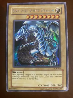 Yu-Gi-Oh! Blue-Eyes White Dragon SECRET PRISMATIC RARE PCK-001 - LP/MP - Image 1