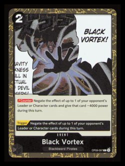 Black Vortex OP09-097 Pirate Foil PRB-02 The Best Vol 2 One Piece Near Mint Card - Image 1