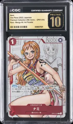 2022 ONE PIECE JAPANESE PREMIUM COLLECTION 25TH ANNIVERSARY NAMI CGC 10 PRISTINE - Image 1