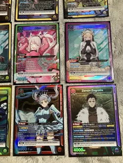 Union Arena Lot of 18 SR tcg Sword Art, NIKKE, Black Clover, Hunter X Hunter - Image 2