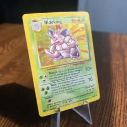 Pokemon TCG Nidoking Base Set Holo Unlimited Rare Card 11/102 LP/NM Condition - Image 2