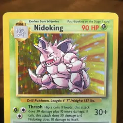 Pokemon TCG Nidoking Base Set Holo Unlimited Rare Card 11/102 LP/NM Condition - Image 4