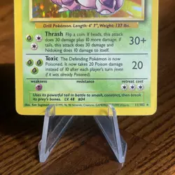 Pokemon TCG Nidoking Base Set Holo Unlimited Rare Card 11/102 LP/NM Condition - Image 5