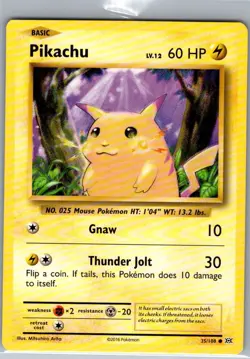 Pikachu 35/108 Non Holo XY - Evolutions - Pokemon Card - NM - Image 1