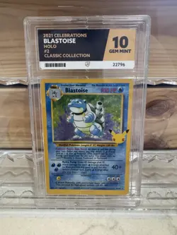 Blastoise 2/102 Celebrations Holo Rare ACE Graded 10 Pokemon TCG UK seller - Image 1