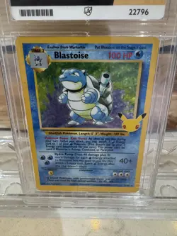 Blastoise 2/102 Celebrations Holo Rare ACE Graded 10 Pokemon TCG UK seller - Image 3
