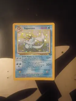 Pokemon TCG Vaporeon Holo Rare Card Jungle, 12/64 Ungraded - Image 1
