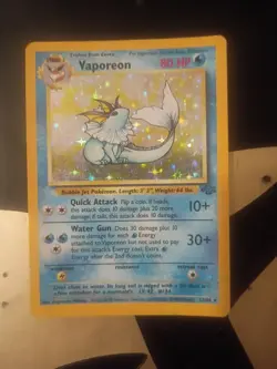 Pokemon TCG Vaporeon Holo Rare Card Jungle, 12/64 Ungraded - Image 2