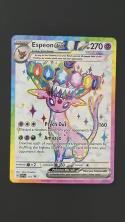Espeon ex - 175 SVP Pokemon TCG Scarlet & Violet Promo Card NM - Image 1