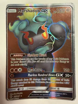 Marshadow GX 137/147 Burning Shadows Full Art Ultra Rare Pokemon Card HP DMG - Image 1