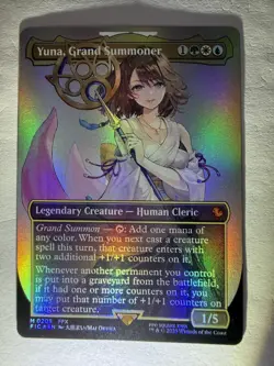 Yuna, Grand Summoner (Borderless) FOIL: Final Fantasy Commander MTG (NM) - Image 2