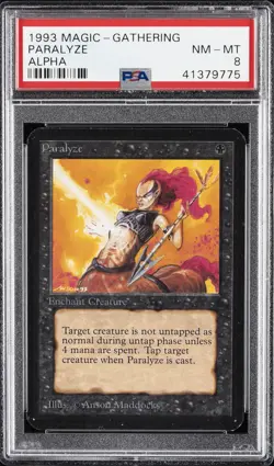 1993 MAGIC: THE GATHERING LIMITED EDITION ALPHA PARALYZE PSA 8 - Image 1