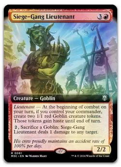 Siege-Gang Lieutenant (Extended Art) (Ripple Foil) #61 NM Modern Horizons 3 - Image 1