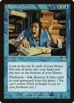 FLASH OF INSIGHT X 4 E/X+ JUDGMENT MAGIC THE GATHERING - Image 1