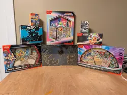 Huge Pokemon Tcg Sealed Lot (8) Boxes Charizard Upc Prismatic Binder 🔥 - Image 1