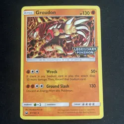 Groudon Legendary Stamp (Cosmos Holo 81/168 Gamestop Promo) - Pokemon TCG - Image 1