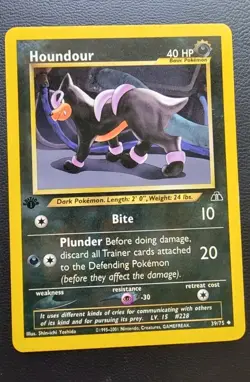 Pokemon TCG Houndour Neo Discovery 1st Edition Uncommon Card 39/75 NM - Image 1
