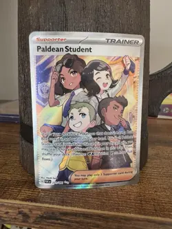 Pokemon Paldean Student 231/091 SV: Paldean Fates Holo English Card Full Art - Image 1