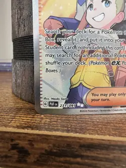 Pokemon Paldean Student 231/091 SV: Paldean Fates Holo English Card Full Art - Image 3