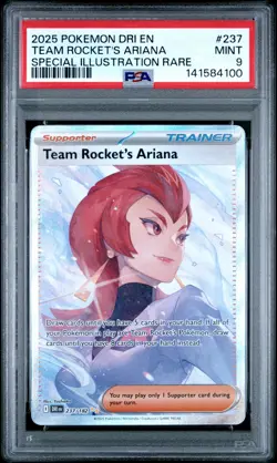 2025 POKEMON DRI SPECIAL ILLUSTRATION RARE #237 TEAM ROCKET'S ARIANA PSA 9 - Image 1