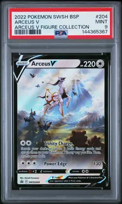 2022 POKEMON SWSH PROMO ARCEUS V FIGURE COLLECTION #204 ARCEUS V PSA 9 - Image 1