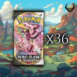 36x Rebel Clash Pokemon Booster Pack Lot - Image 1