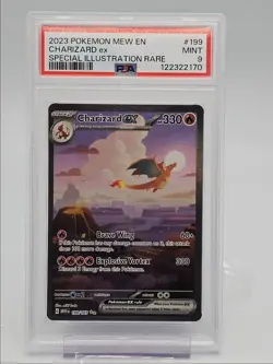 CHARIZARD EX 2023 POKEMON S&V 151 SPECIAL ILLUSTRATION RARE PSA 9 Q6978 - Image 1