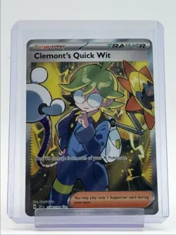 CLEMONT'S QUICK WIT 2024 POKEMON SURGING SPARKS ULTRA RARE 229/191 Q6011 - Image 1