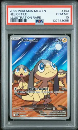 2025 POKEMON MEG EN-MEGA EVOLUTION ILLUSTRATION RARE #143 HELIOPTILE PSA 10 - Image 1