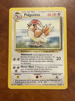 Pokemon Pidgeotto Base Set 22/102 - Image 1