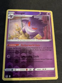 Pokemon TCG Gengar 066/196 SWSH11: Lost Origin Reverse Holofoil Rare Near Mint - Image 1