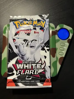 22.7g HEAVY Pokemon Scarlet & Violet White Flare Booster Pack New Sealed - Image 1