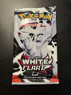 22.7g HEAVY Pokemon Scarlet & Violet White Flare Booster Pack New Sealed - Image 2