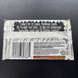 Pokemon Topps The First Movie Sealed Unopened Booster Pack Black Logo - Image 4