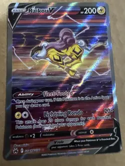Pokemon Raikou V GG41/GG70 Crown Zenith Galarian Gallery Ultra Rare Holo NM - Image 1